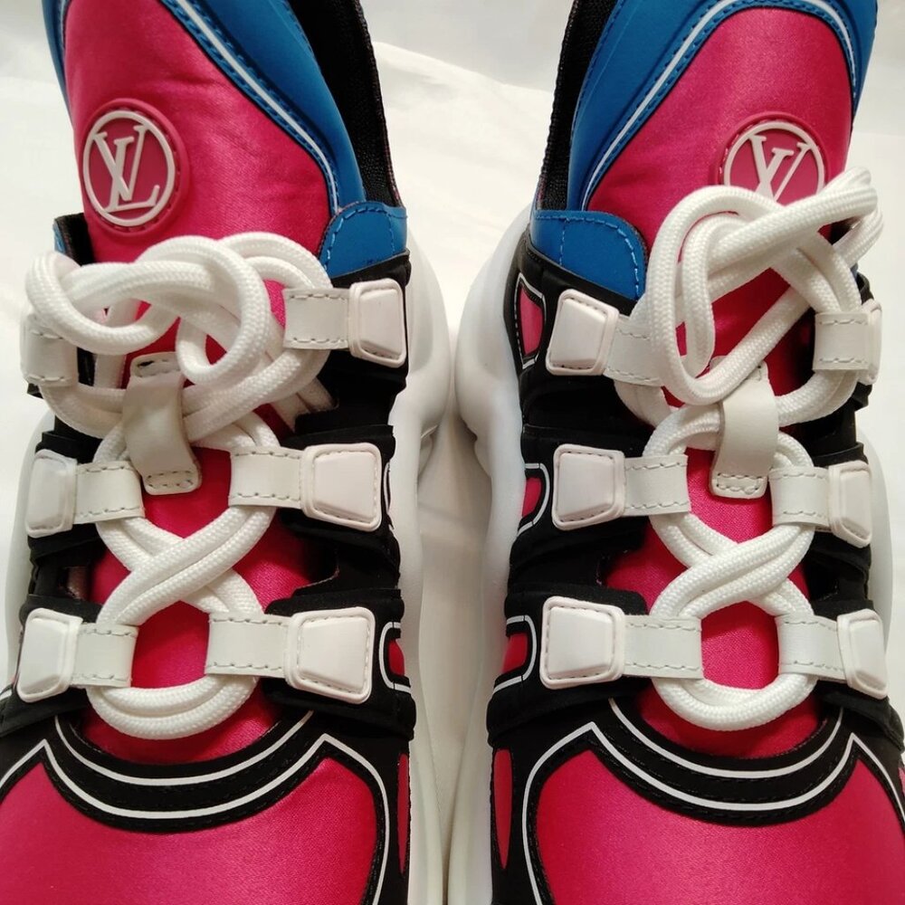 Louis Vuitton Sneakers Women Hot Pink Nylon mon-308-071425 - Picture 4 of 9